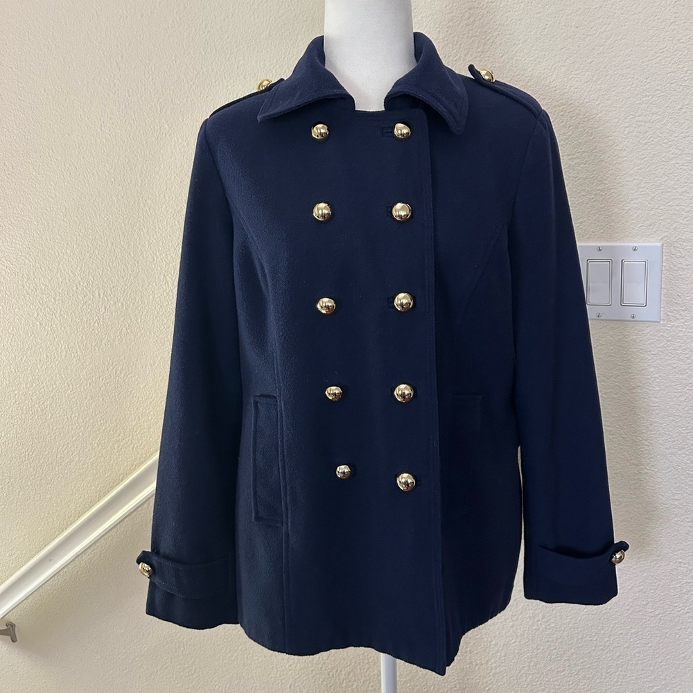 Cabi Navy Prep School Peacoat Blue size M double breast